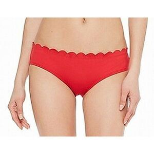 Kate Spade Scalloped Edge Hipster Bikini Bottom Size XL Rosa Red NEW